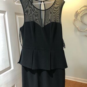 Bisou Bisou Black Peplum Backless Dress